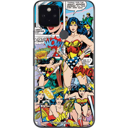 DC Comics Wonder Woman Comic Blast Google Pixel 5 Skin